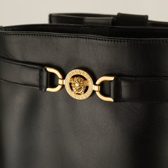 Versace Medusa ‘95 Knee-High Leather Boots, Black, EU 40/US 10 - Picture 8 of 14